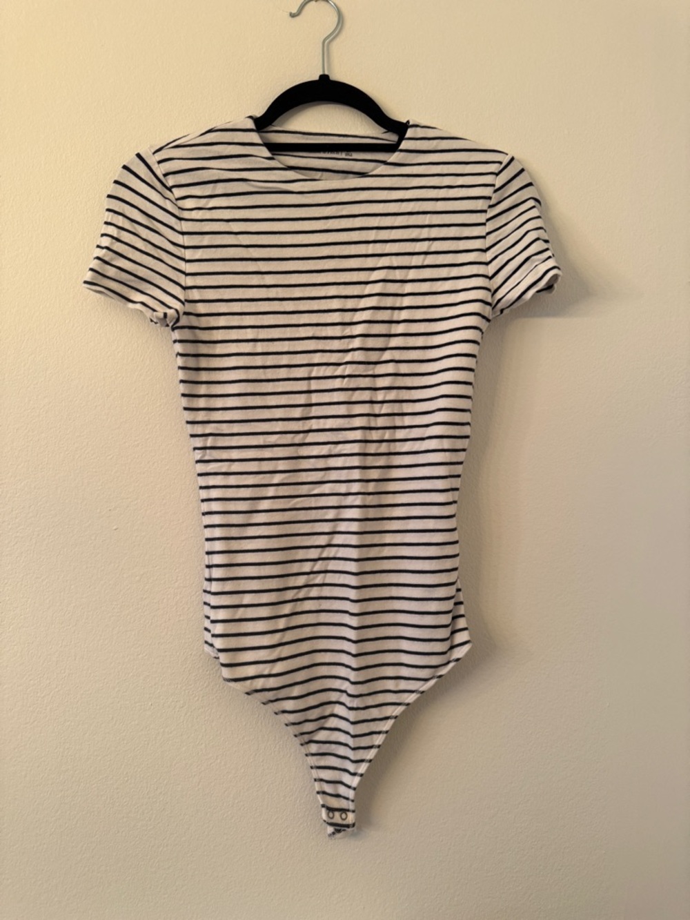 A&F Navy and White Striped Bodysuit